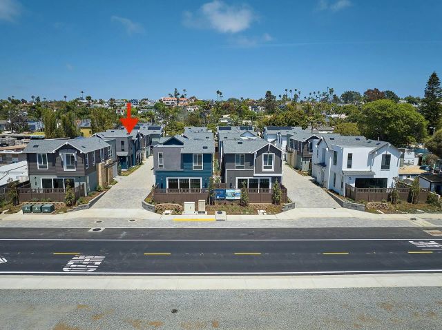 a view of a street with buildings