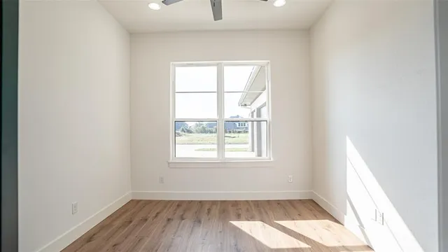 an empty room with a window