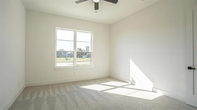 an empty room with a window