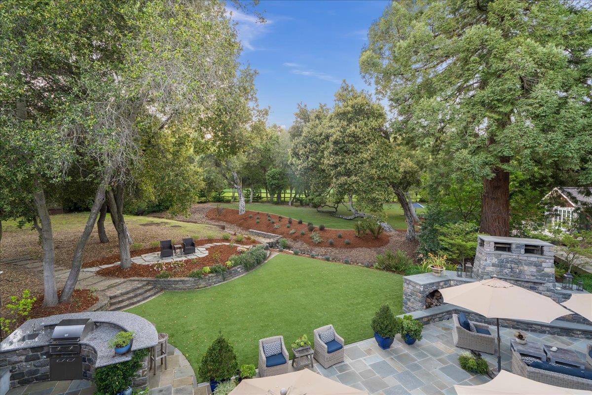 3510 Alpine Road Portola Valley, CA 94028 - Photo 73 of 77 a view of a backyard with sitting area