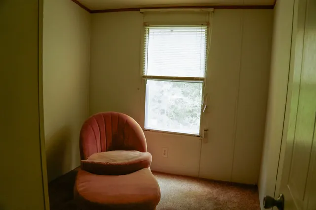 a view of gallery with hallway