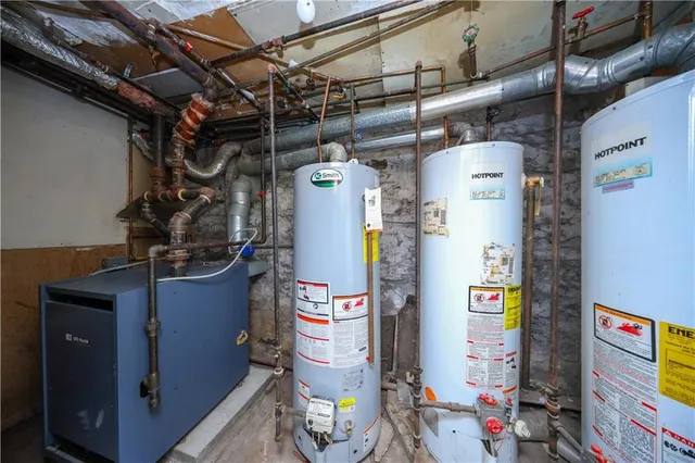 a kitchen with a refrigerator and stove