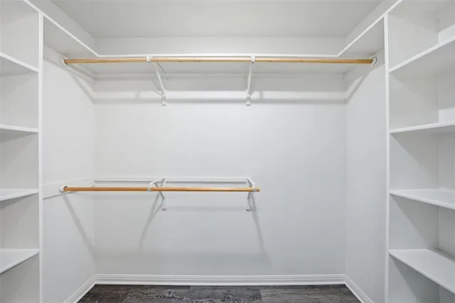 a view of small space with racks on the wall