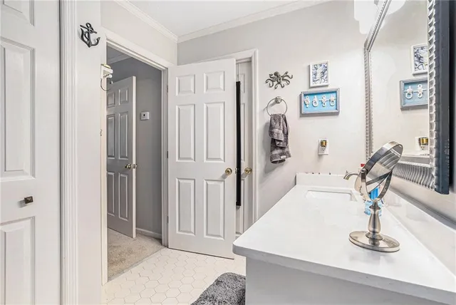 a view of kitchen and windows