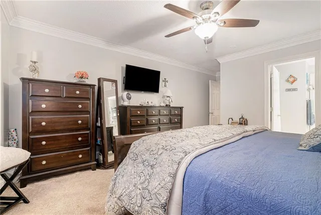 a bed room with a bed and a television