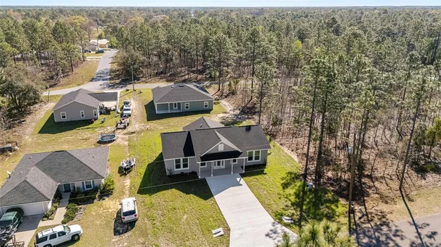 an aerial view of multiple house