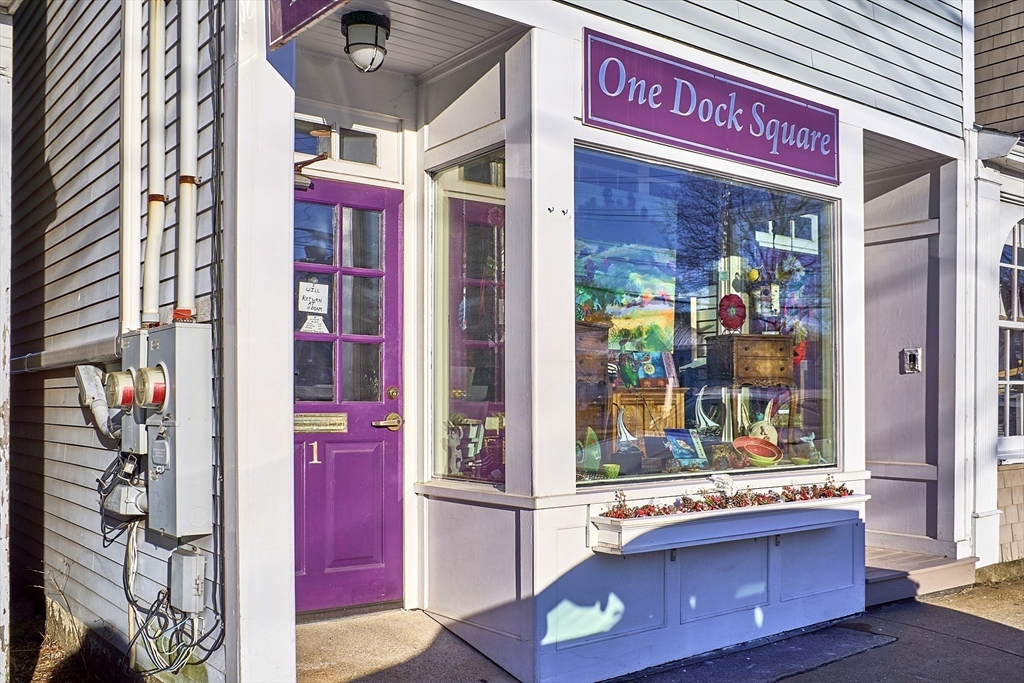 a view of a store with an outdoor space