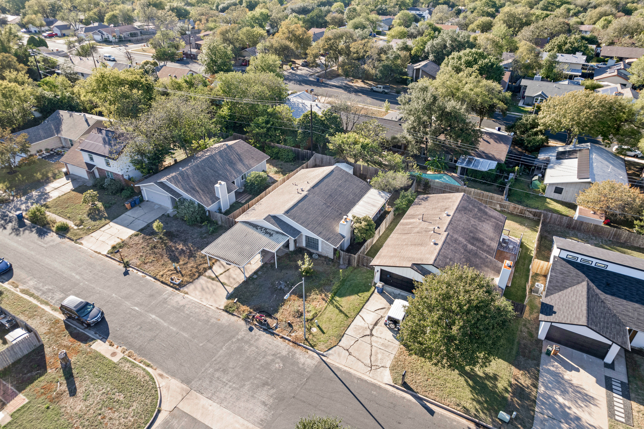 6300 Libyan Drive Austin, TX 78745 - Photo 32 of 35 an aerial view of a house with a yard