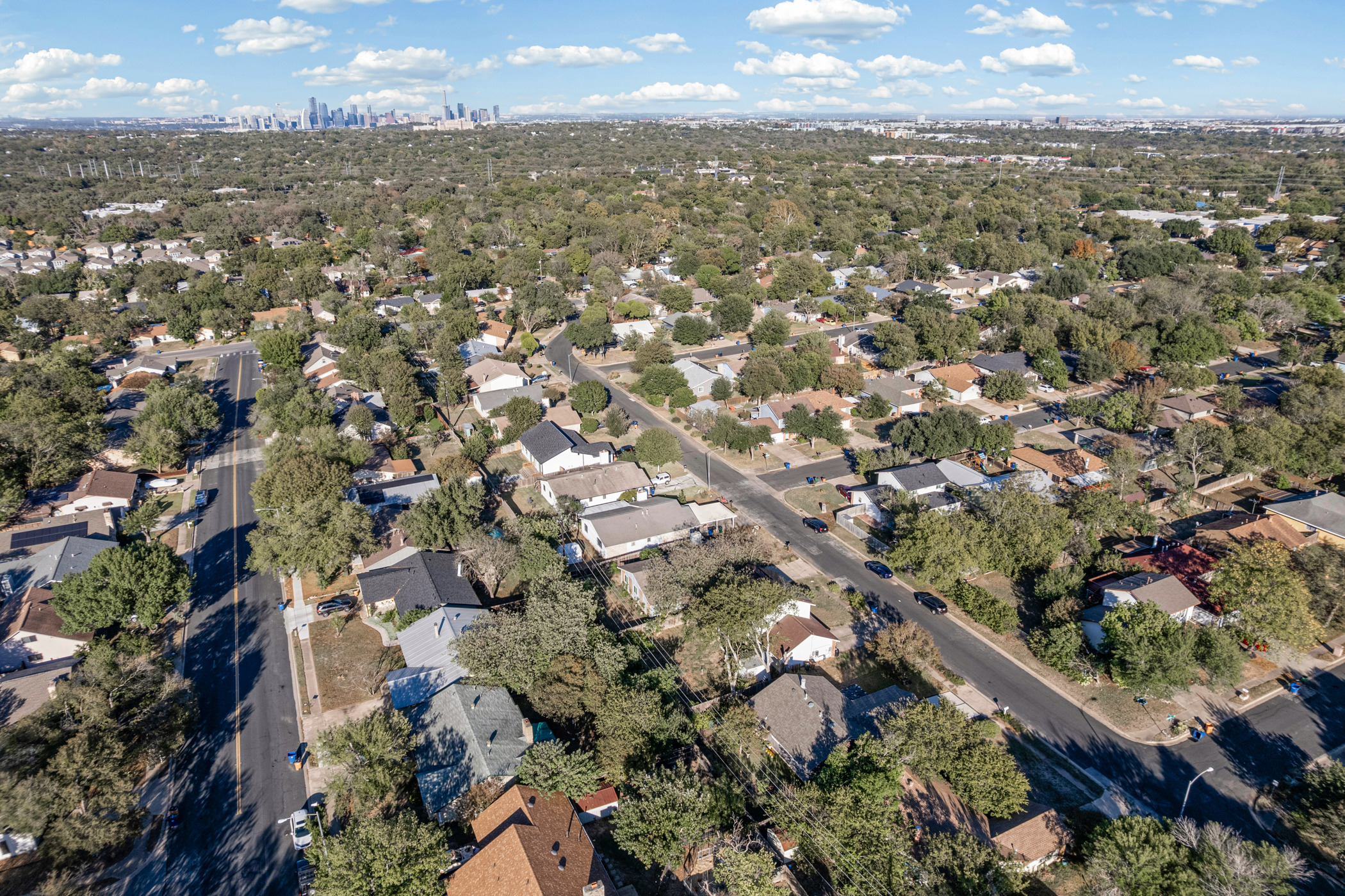 6300 Libyan Drive Austin, TX 78745 - Photo 33 of 35 an aerial view of residential houses with city view