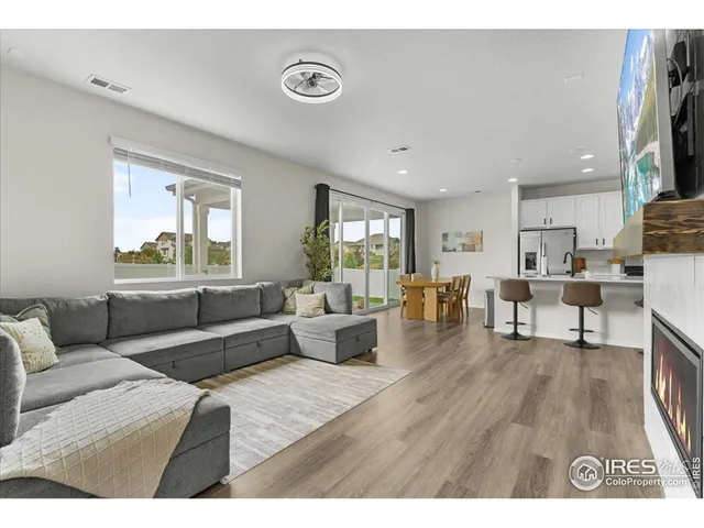 a living room with furniture and a couch