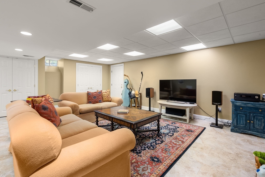 5 Upham Way, Unit 5 Weston, MA 02493 - Photo 25 of 29 a living room with furniture and a flat screen tv