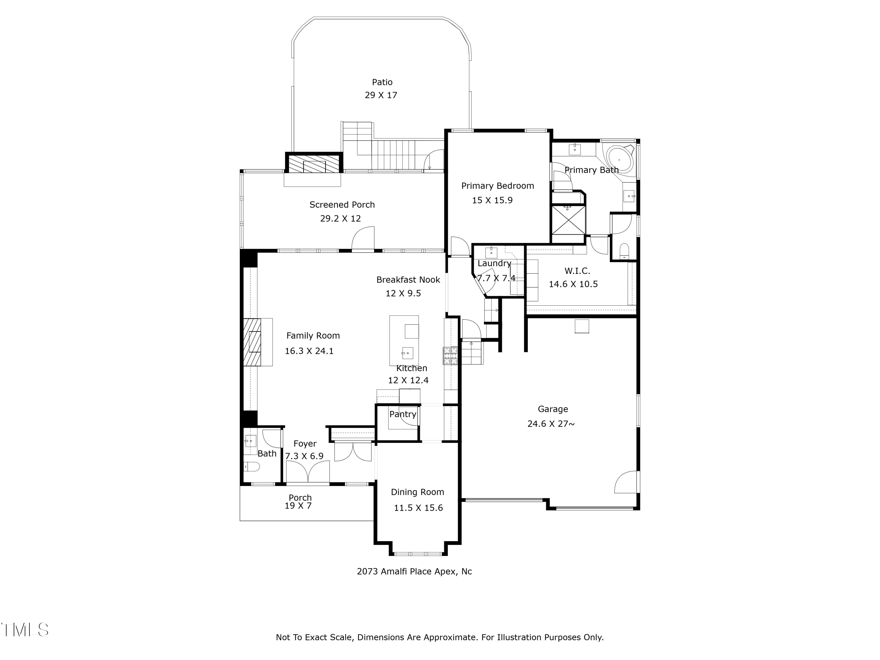2073 Amalfi Place Apex, NC 27502 - Photo 36 of 40 a picture of a floor plan