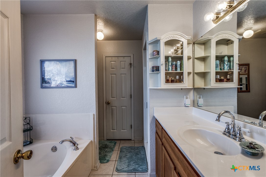 1408 County Road 3300 Kempner, TX 76539 - Photo 15 of 25 a bathroom with a tub sink and mirror