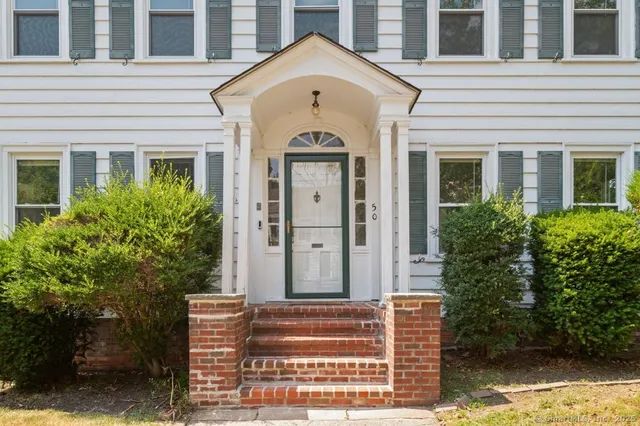 a front view of a building