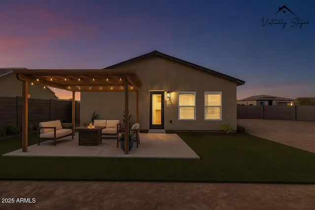 a view of a house with patio