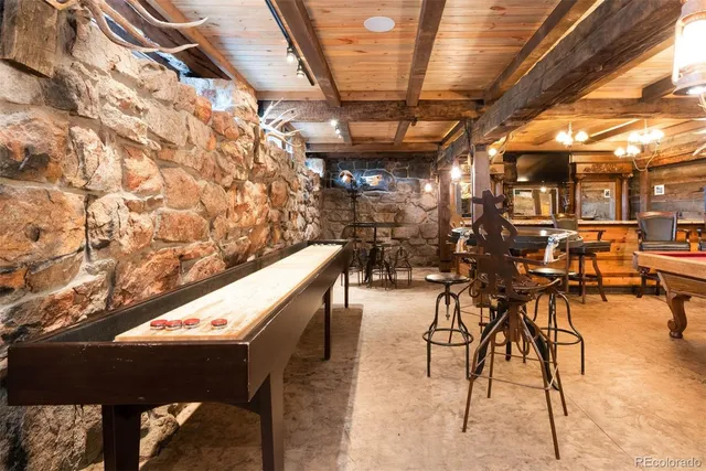 a outdoor space with lots of furniture