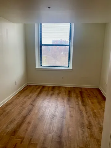 an empty room with a window