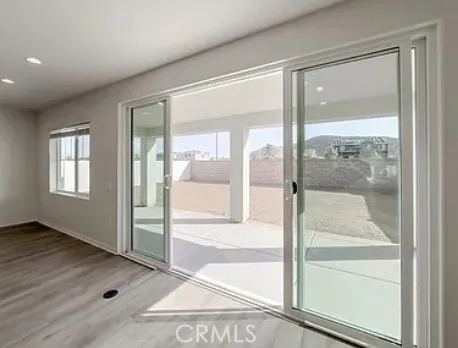 an empty room with a window