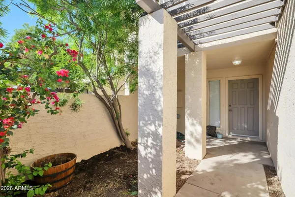 a front view of a house