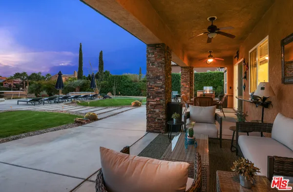 a view of outdoor space with seating area and entertaining space