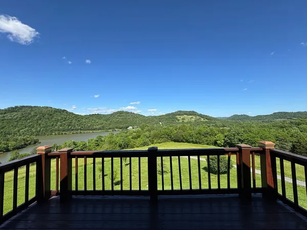 a view of wooden deck