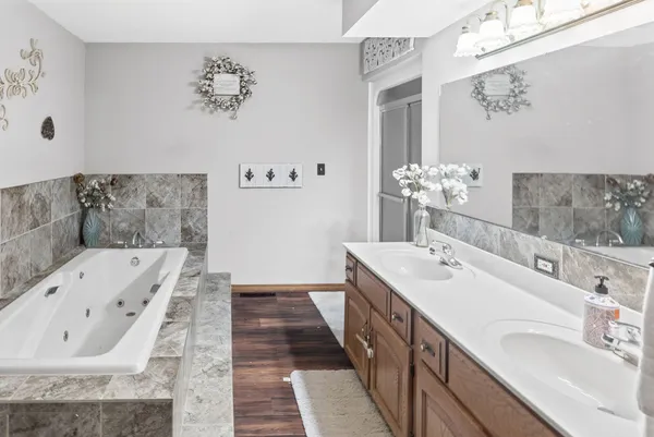 a view of parking garage with cars