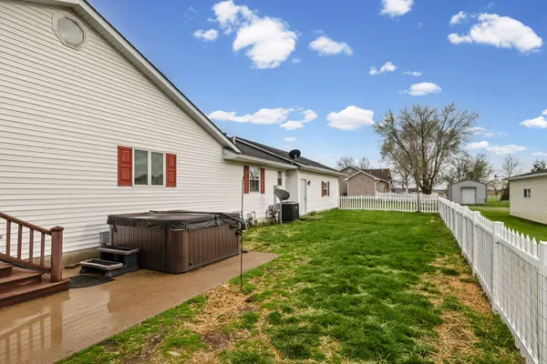 a view of a house with a patio