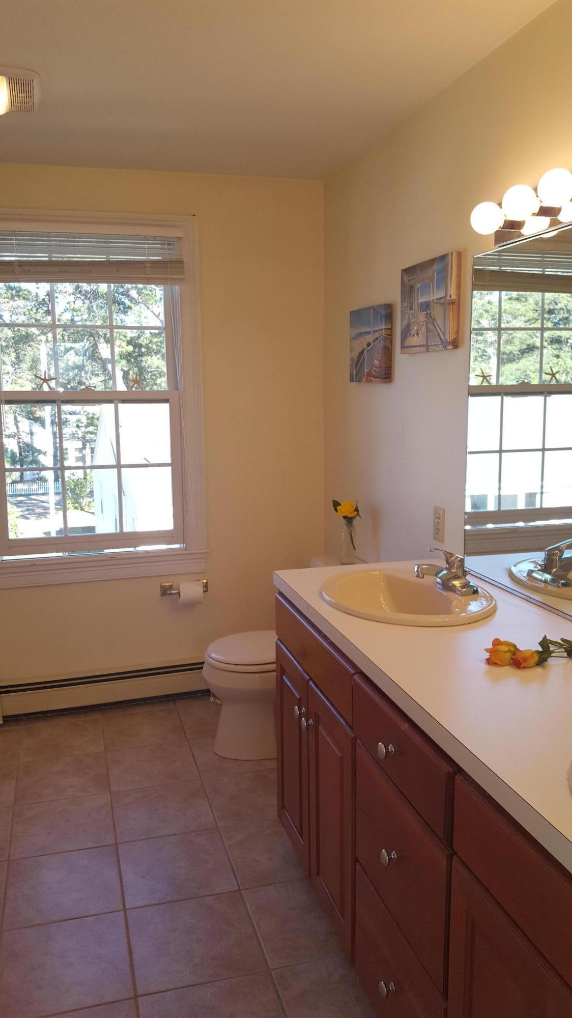 14 Bain Road Dennis Port, MA 02639 - Photo 15 of 22 a spacious bathroom with a granite countertop sink and a bathtub