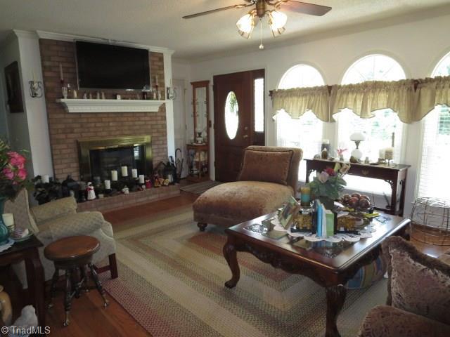 3792 Welcome-Arcadia Road Lexington, NC 27295 - Photo 5 of 30 Living Room - Lots of Natural Light and Gas Fireplace