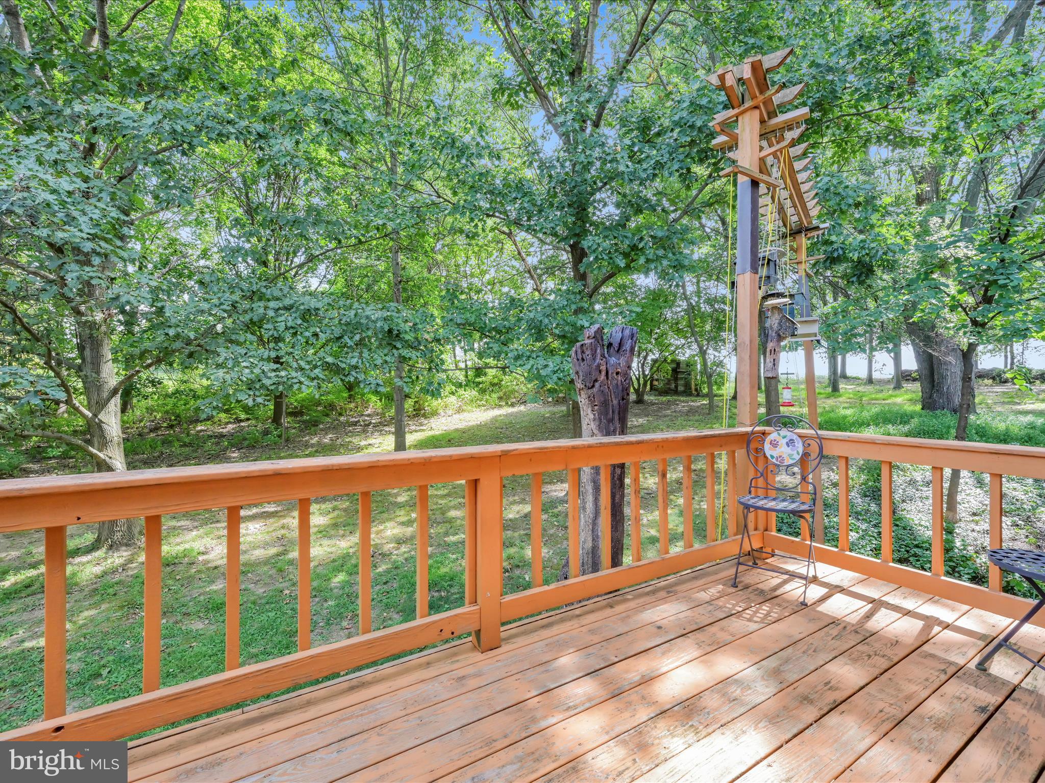 321 Wolf Creek Road Bernville, PA 19506 - Photo 8 of 49 a view of wooden deck and a backyard