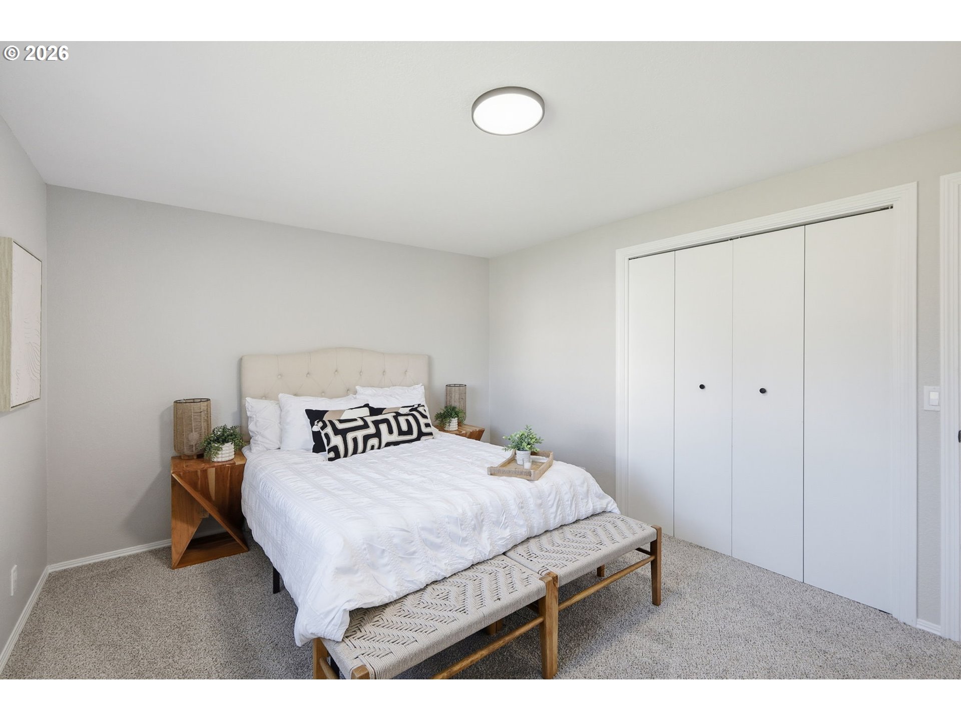 1467 South 7th Street Cottage Grove, OR 97424 - Photo 20 of 48 a bedroom with a bed and a cabinets