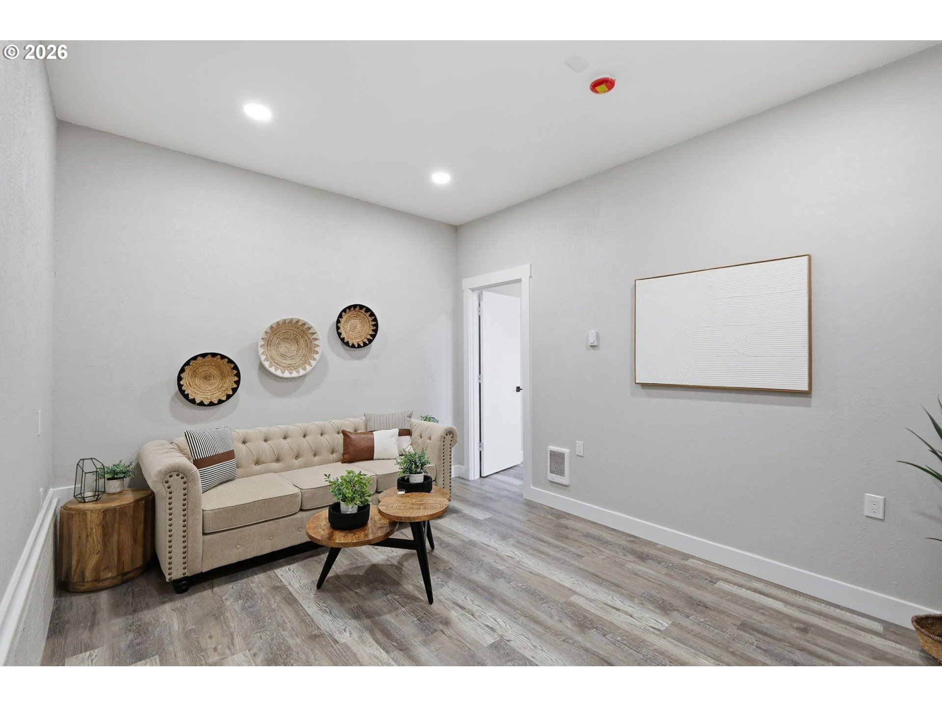1467 South 7th Street Cottage Grove, OR 97424 - Photo 25 of 48 a living room with furniture and a wooden floor