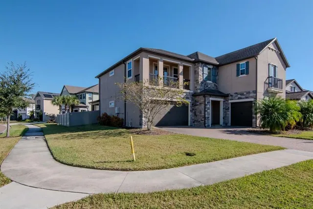 a view of a house with a swimming pool