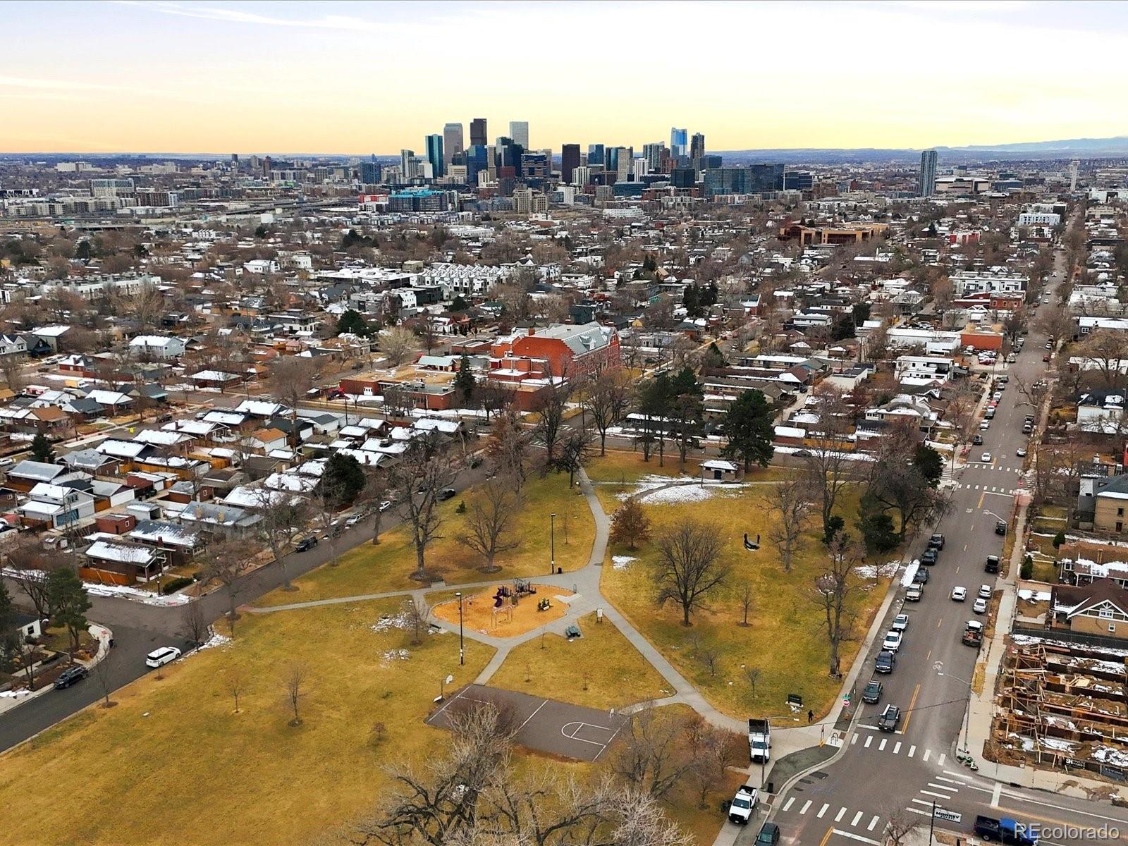 4141 Shoshone Street Denver, CO 80211 - Photo 50 of 50 an aerial view of residential houses with outdoor space