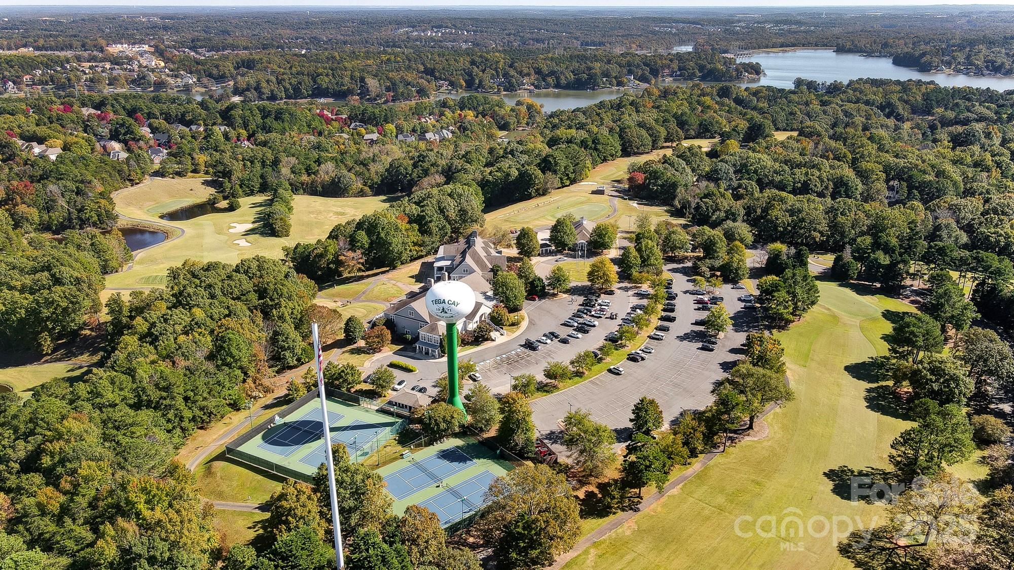 7647 Black Hawk Lane Tega Cay, SC 29708 - Photo 40 of 42 an aerial view of residential houses with outdoor space