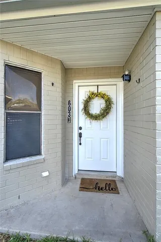 a front view of a house with entryway