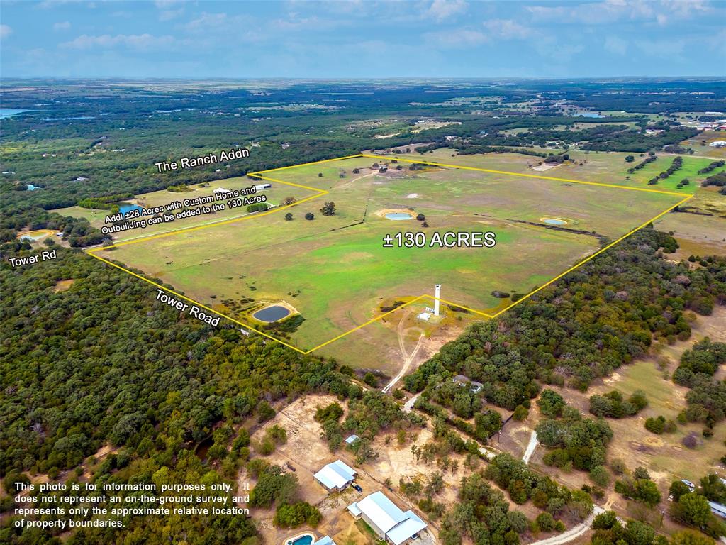 130-ac Tower Road Valley View, TX 76272 - Photo 1 of 9 PROPERTY AERIAL...Outlines Are Approx.