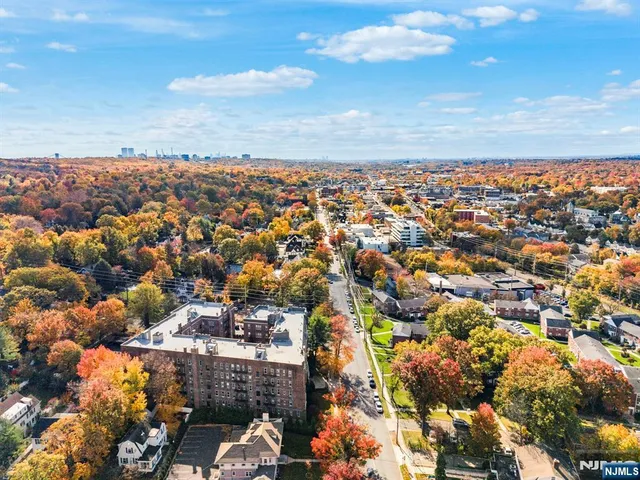 an aerial view of a city