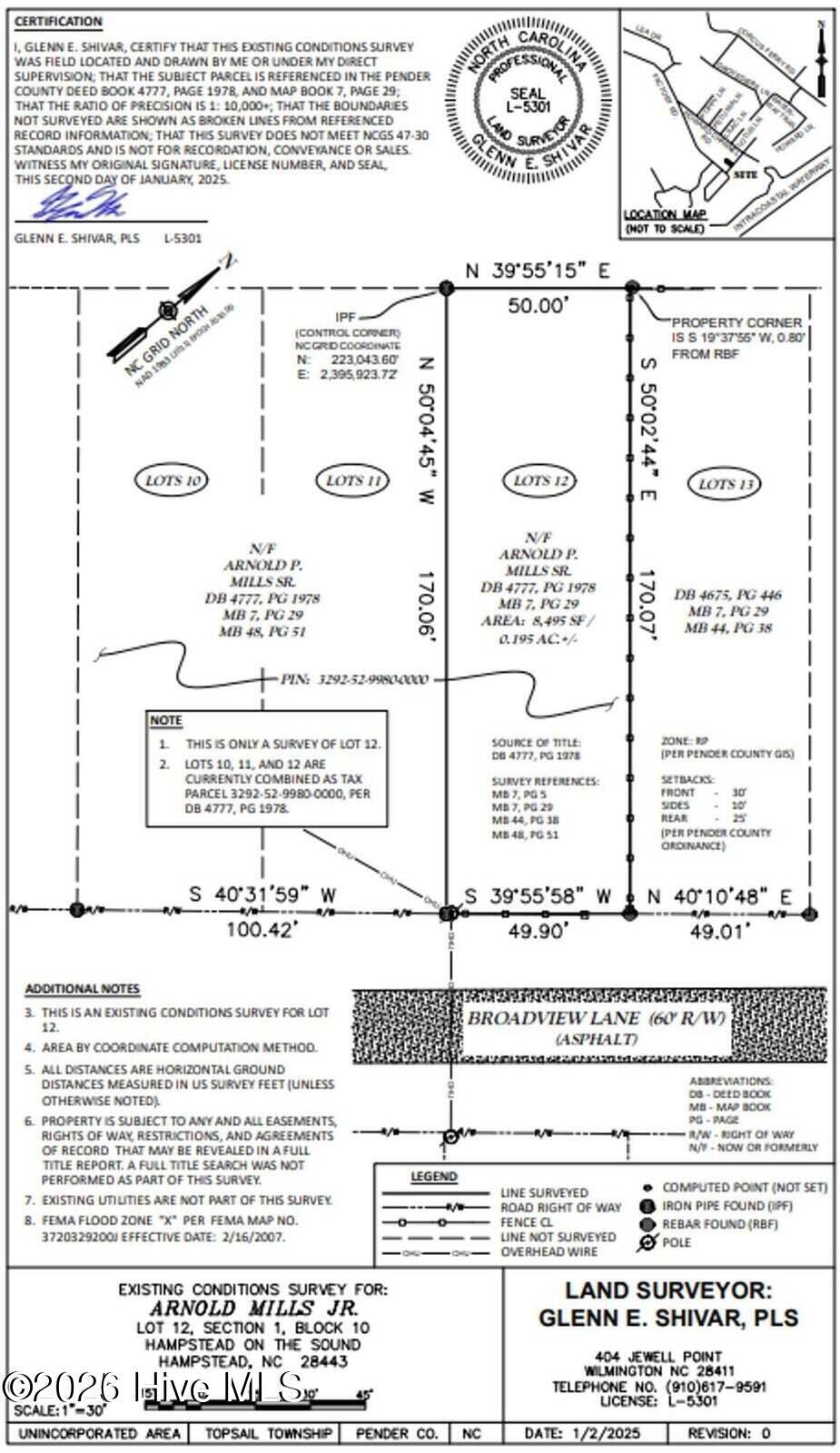 103 Broadview Lane Hampstead, NC 28443 - Photo 6 of 6 Lot 12 split from 103 Broadview