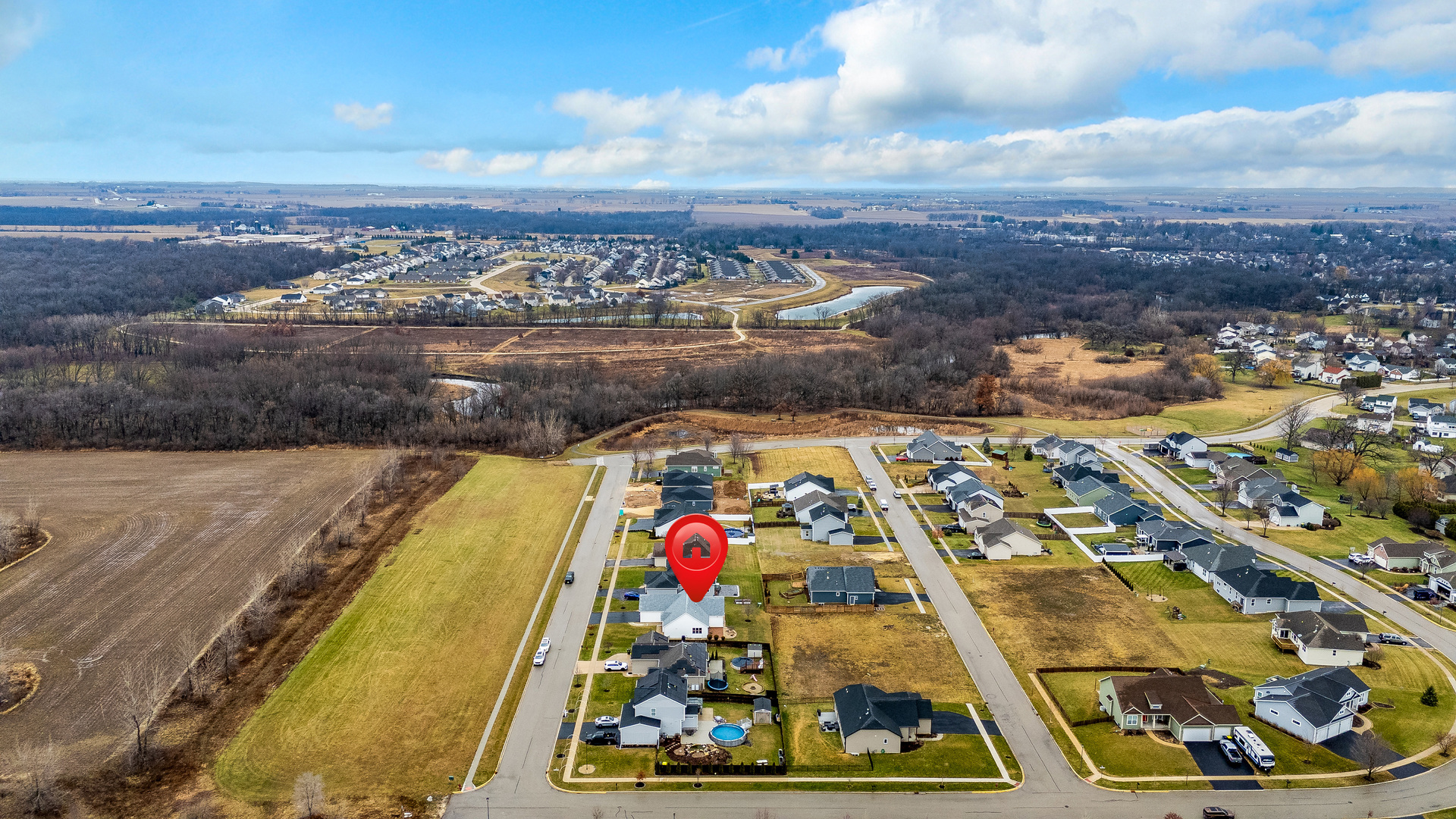 1012 Joshua Lane Genoa, IL 60135 - Photo 7 of 36 an aerial view of residential houses with outdoor space