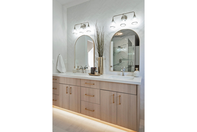 16 Gatehouse Lane Sandy, UT 84092 - Photo 27 of 73 Bathroom with double vanity and a marble finish shower