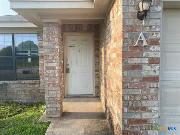 a view of front door of house