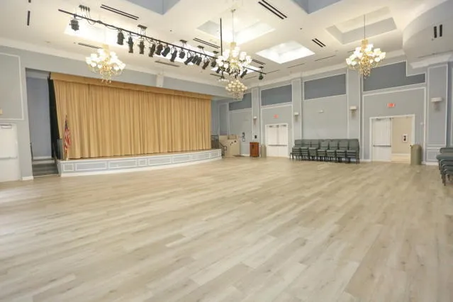 a view of a livingroom with a staircase