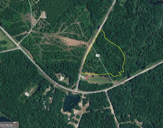 a view of a yard with a tree