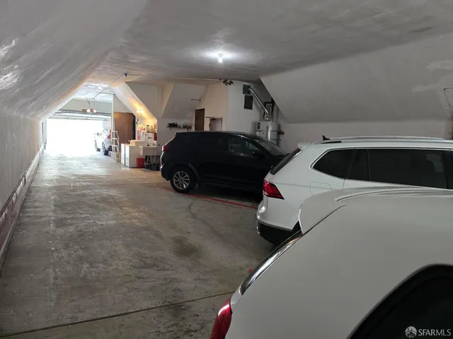 a car parked in garage