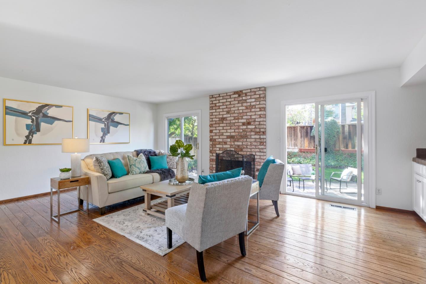 244 Delphi Circle Los Altos, CA 94022 - Photo 20 of 61 a living room with furniture and wooden floor