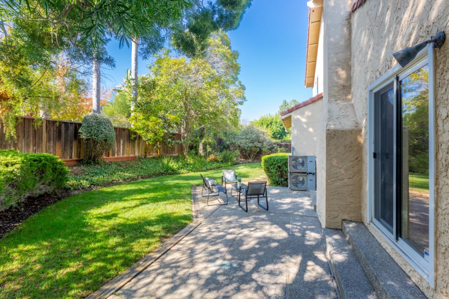 244 Delphi Circle Los Altos, CA 94022 - Photo 44 of 61 a view of a patio with table and chairs and potted plants