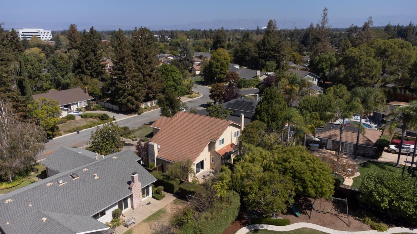244 Delphi Circle Los Altos, CA 94022 - Photo 59 of 61 an aerial view of a house with a yard