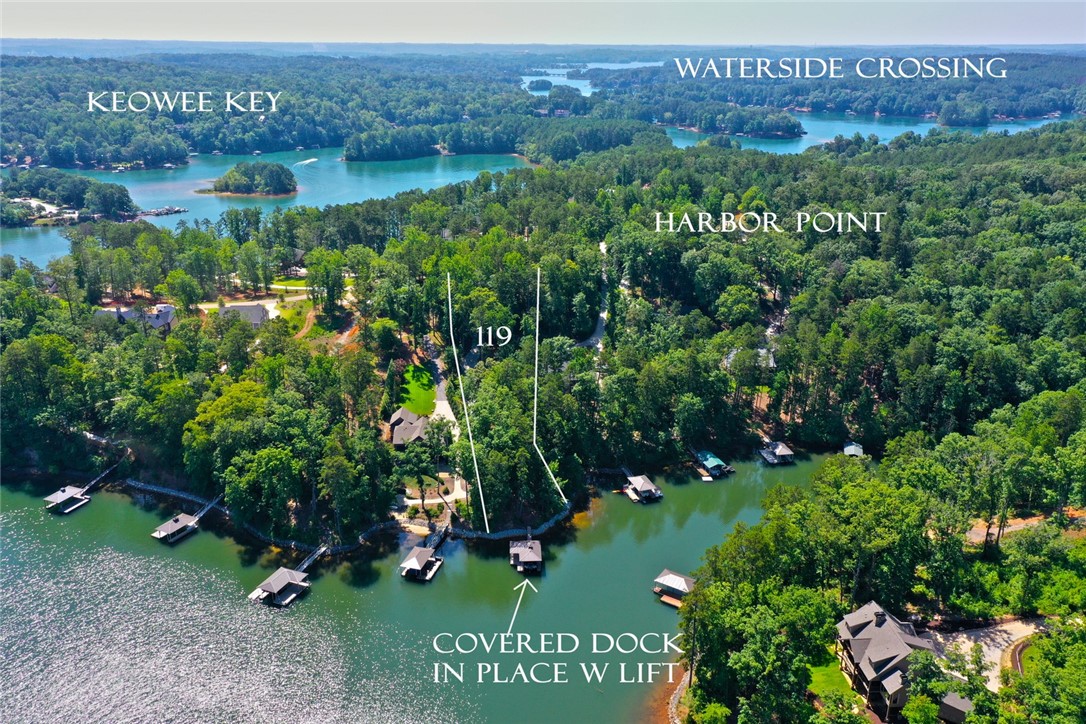 1359 Hbr Rdg Road Seneca, SC 29672 - Photo 4 of 39 Panoramic lakefront setting with private covered dock and mature treed surroundings.