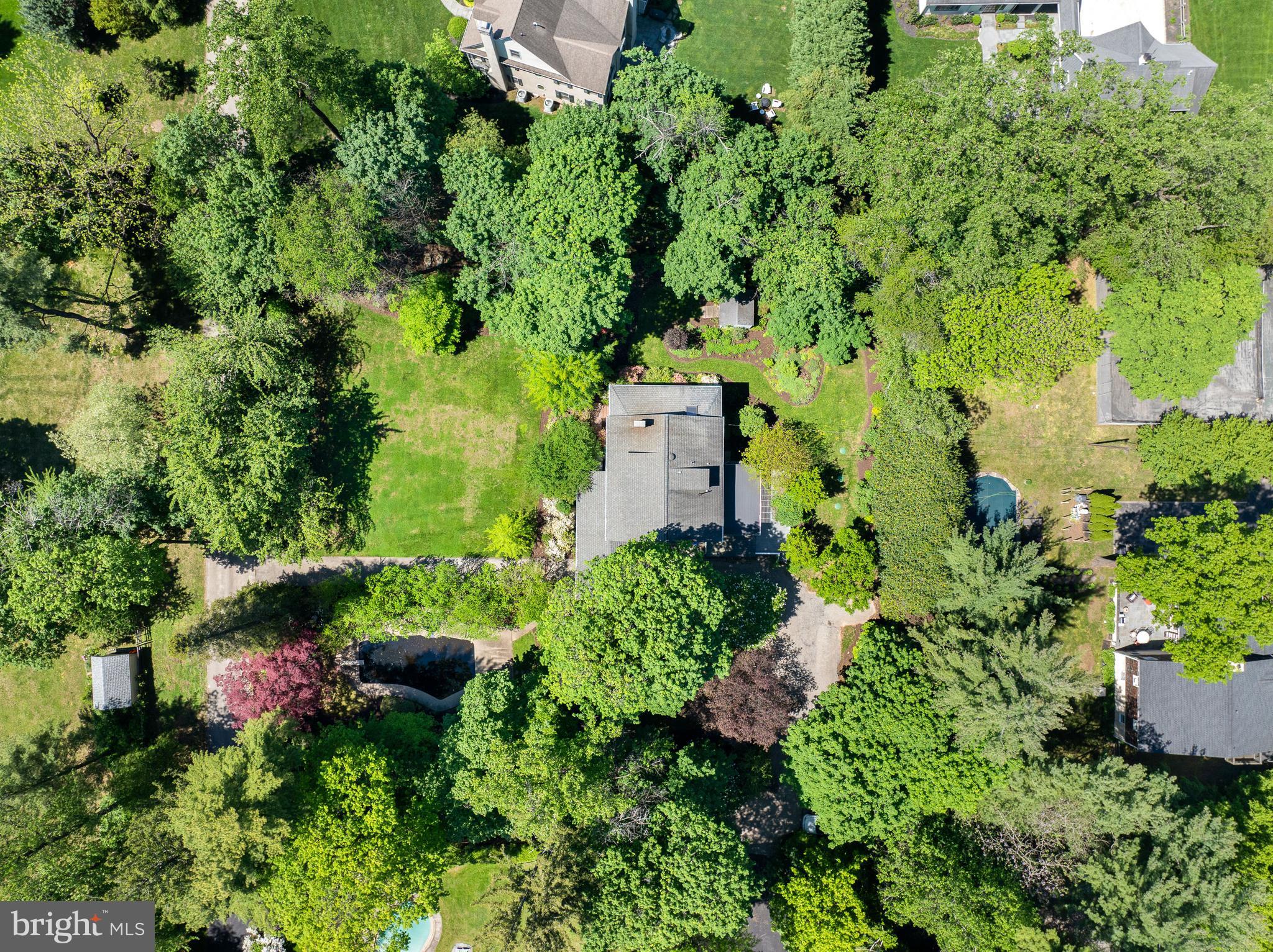 823 King Of Prussia Road Radnor, PA 19087 - Photo 68 of 71 an aerial view of residential house with outdoor space and trees all around